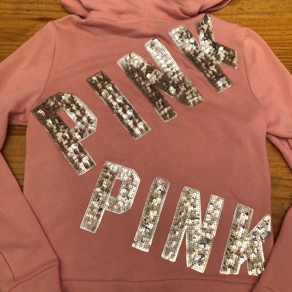PINK Victoria’s Secret size XS bling logo hoodie